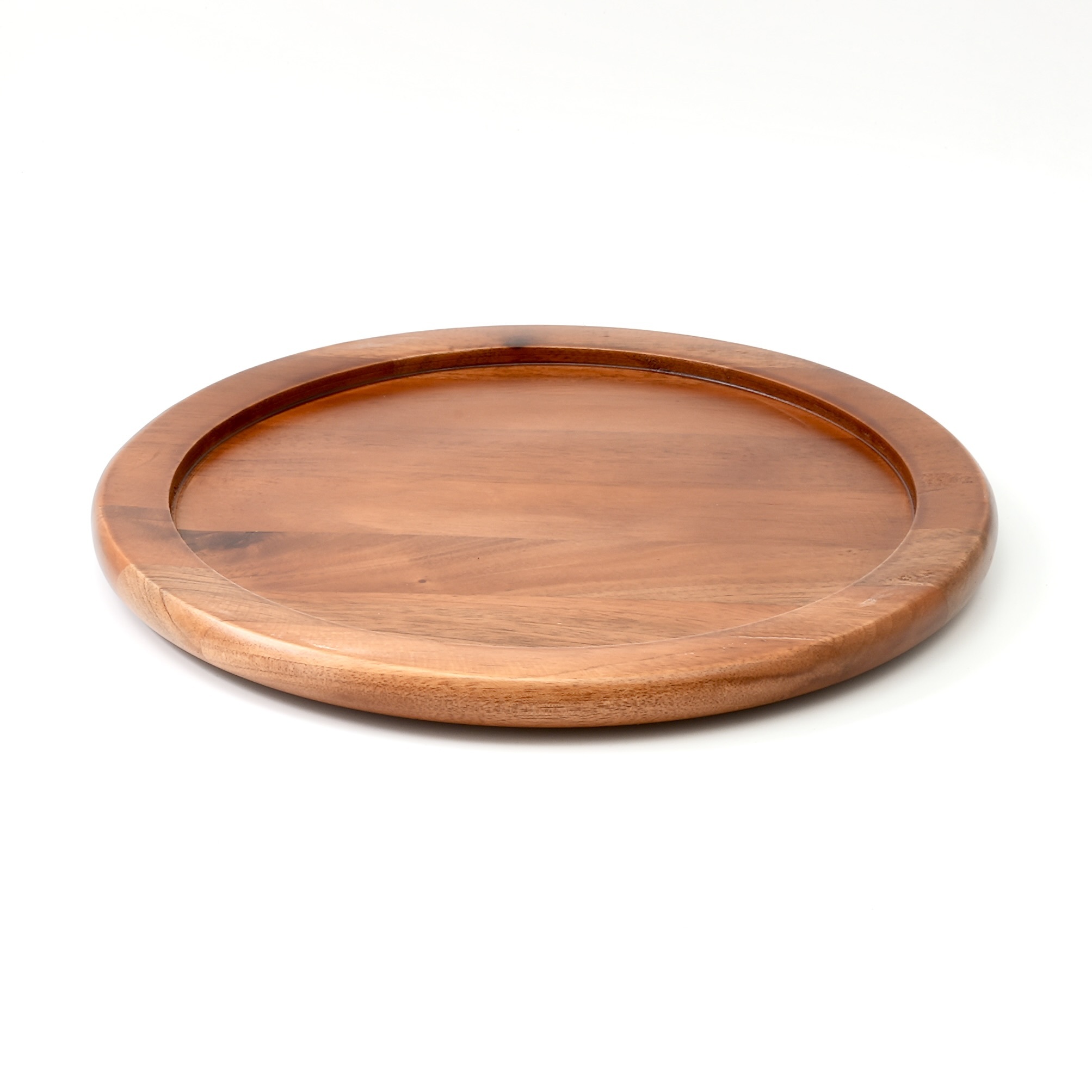 画像1: 石焼ラウンドローストパン（石焼ステーキ皿）用木台 24cm