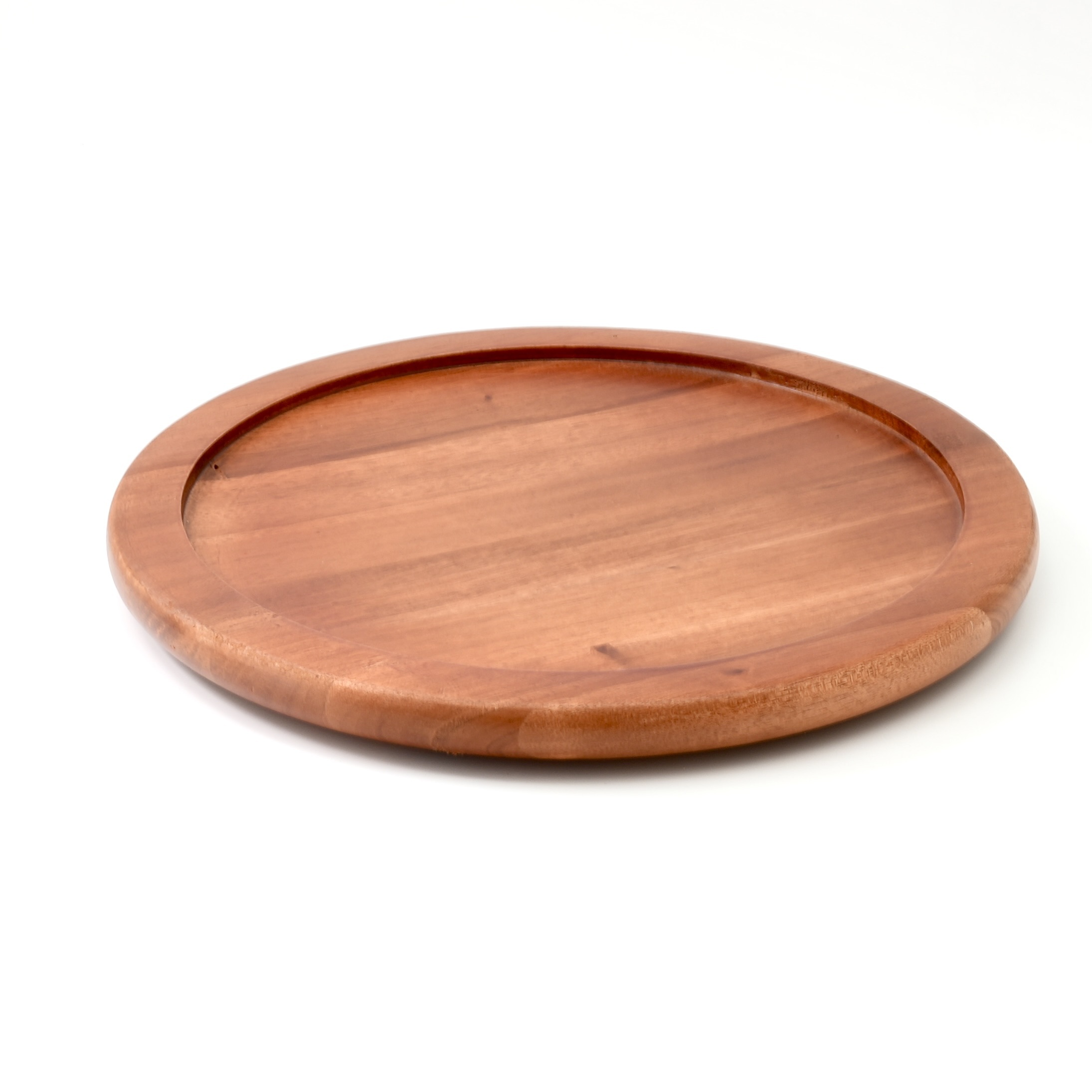 画像1: 石焼ラウンドローストパン（石焼ステーキ皿）用木台 26cm