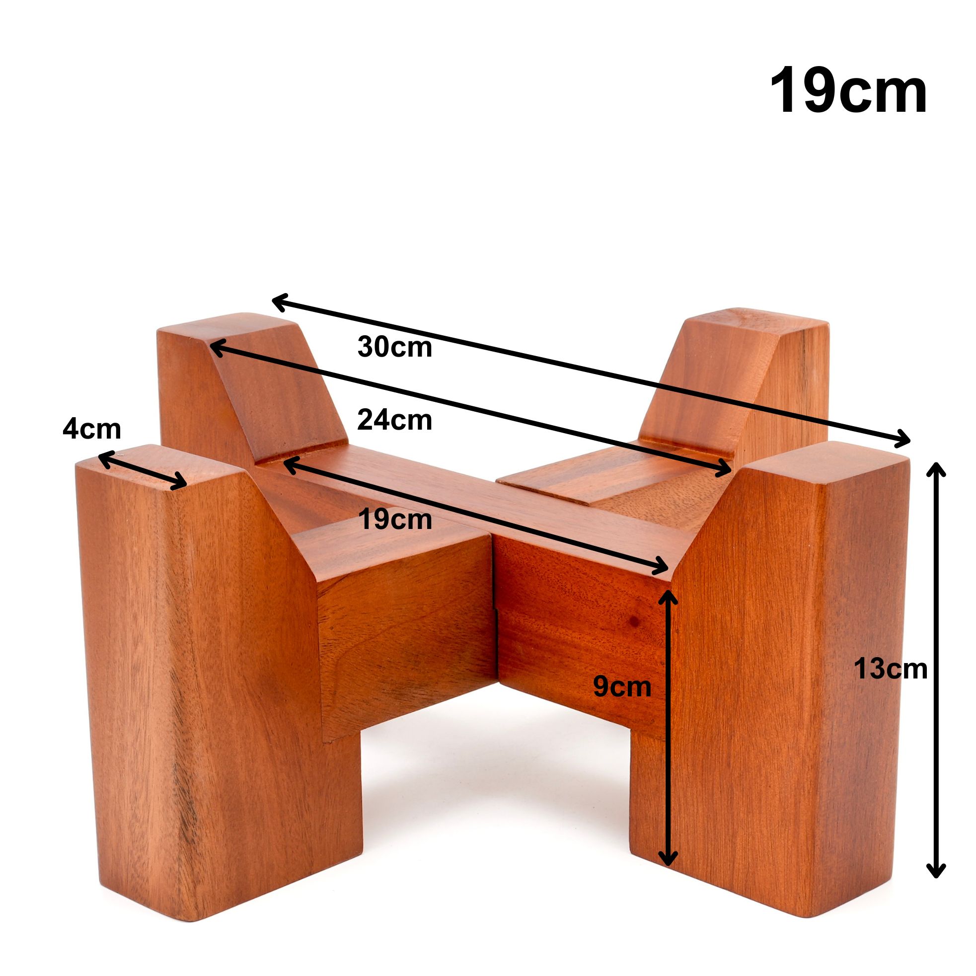画像2: 焼酎サーバー用木台 スタンド台座内寸19cm 天然木マホガニー